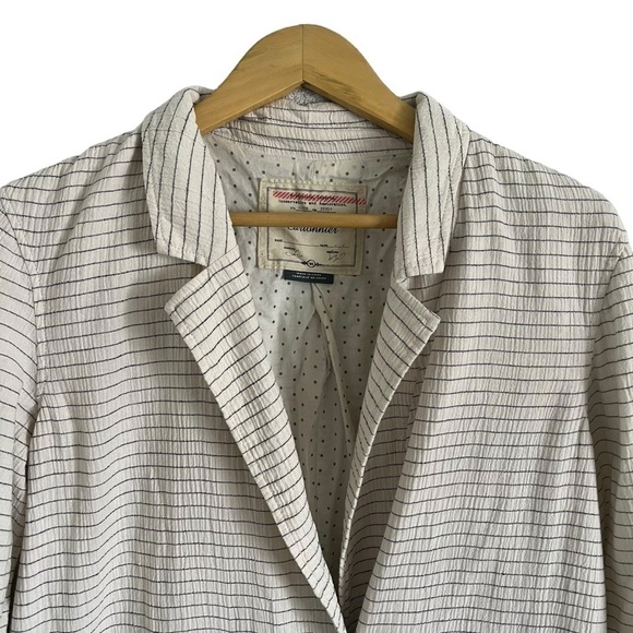 CARTONNIER x ANTHROPOLOGIE Oversized Stripe Cotton Gauze Double Breasted Blazer - Picture 6 of 11